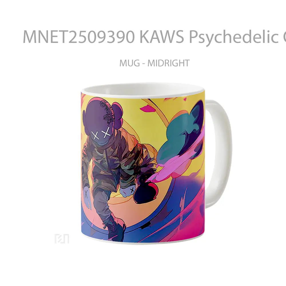 Kaws Psychedelic Colors Art Mug MNET2509390 - All-side / Desain