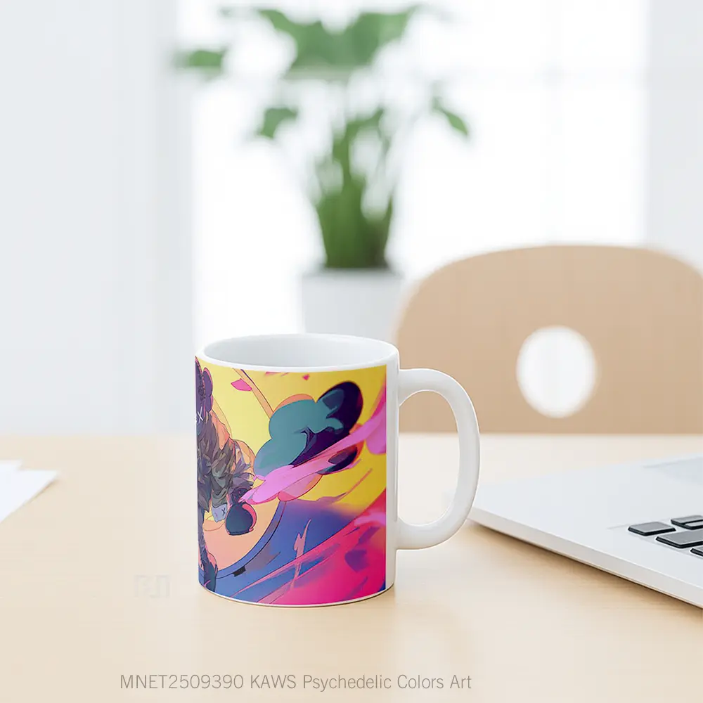 Kaws Psychedelic Colors Art Mug MNET2509390 - All-side / Desain