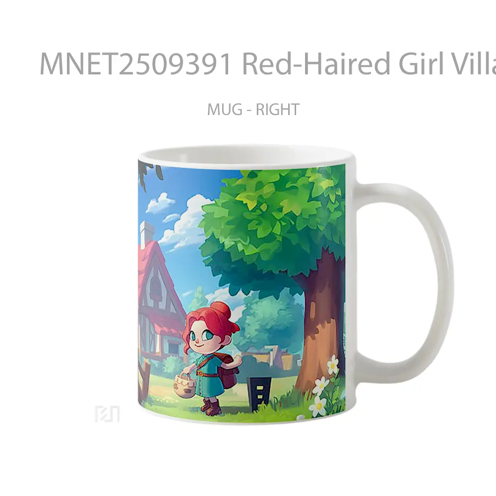Red Haired Girl Village Adventure Mug MNET2509391