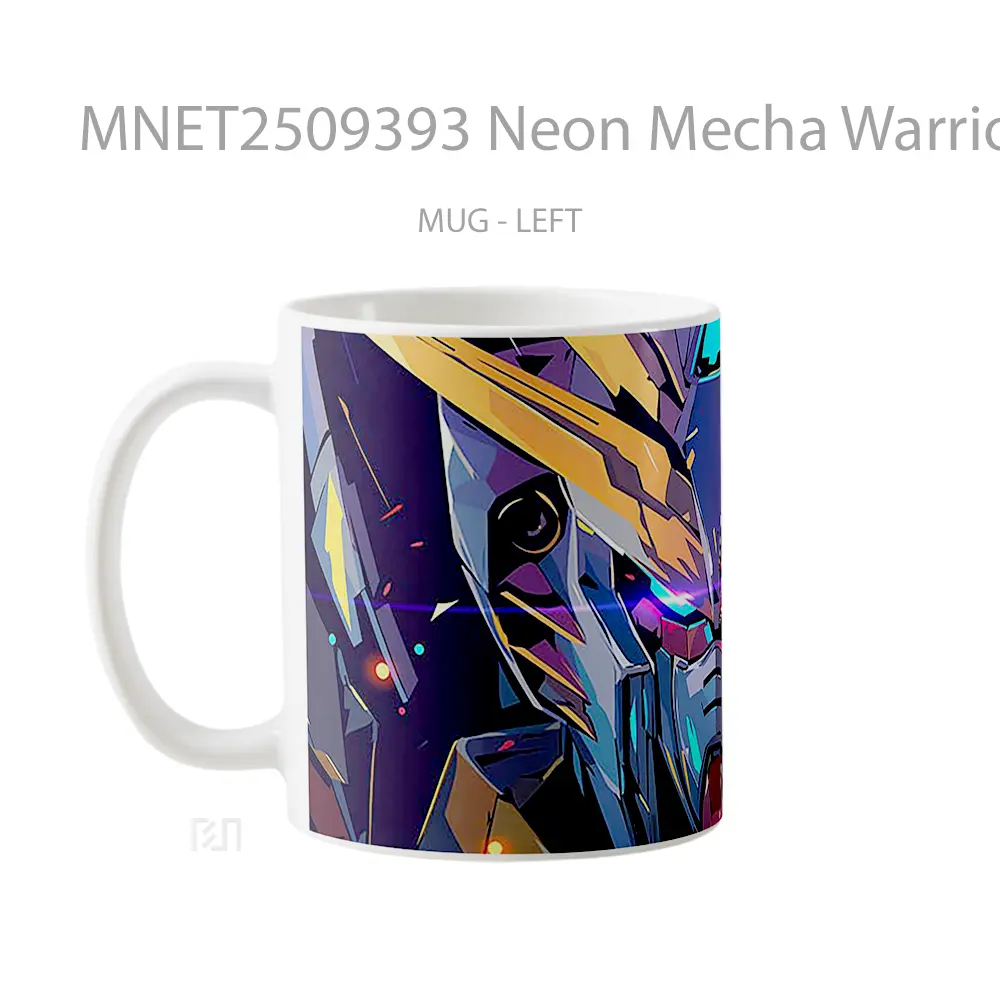 Neon Mecha Warrior Mug MNET2509393 - All-side / Desain
