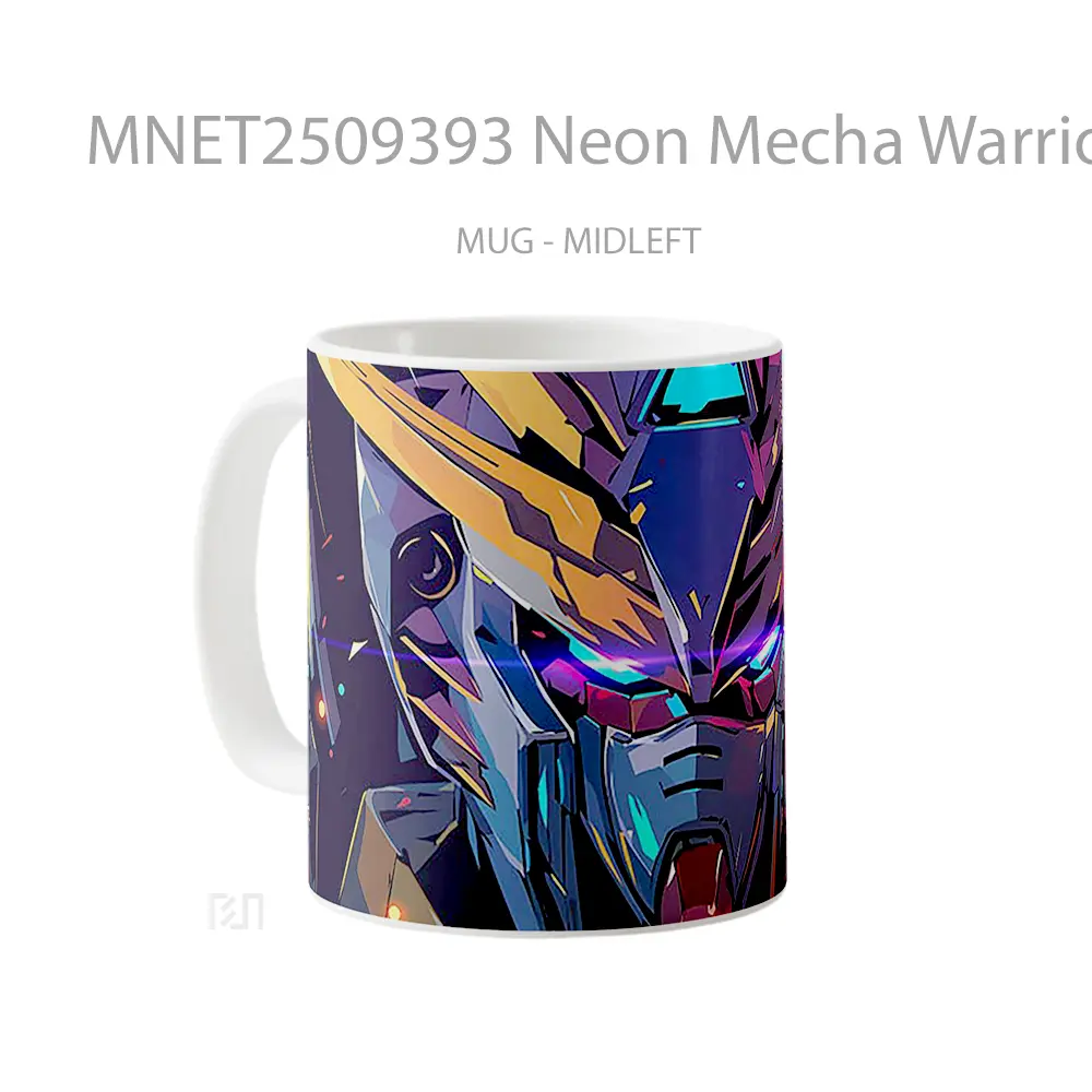 Neon Mecha Warrior Mug MNET2509393 - All-side / Desain