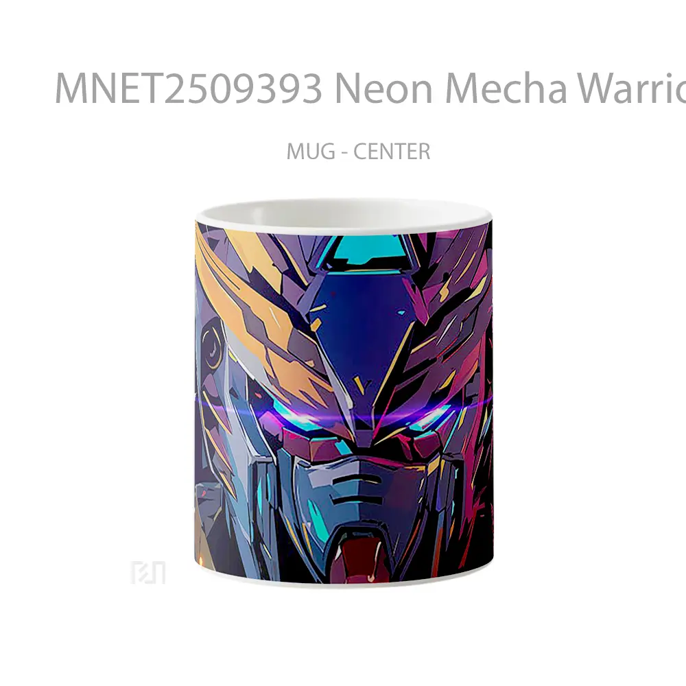 Neon Mecha Warrior Mug MNET2509393 - All-side / Desain
