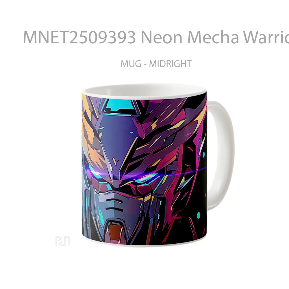 Neon Mecha Warrior Mug MNET2509393 - All-side / Desain