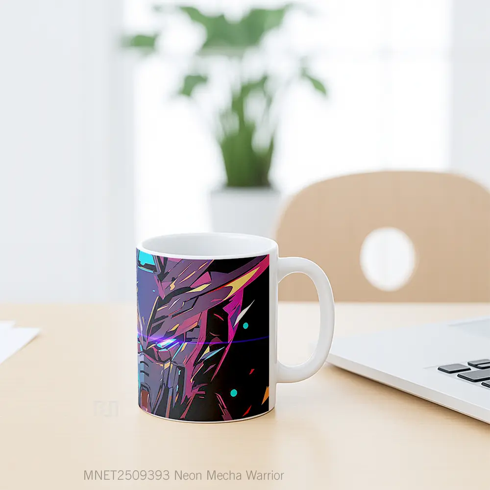 Neon Mecha Warrior Mug MNET2509393 - All-side / Desain