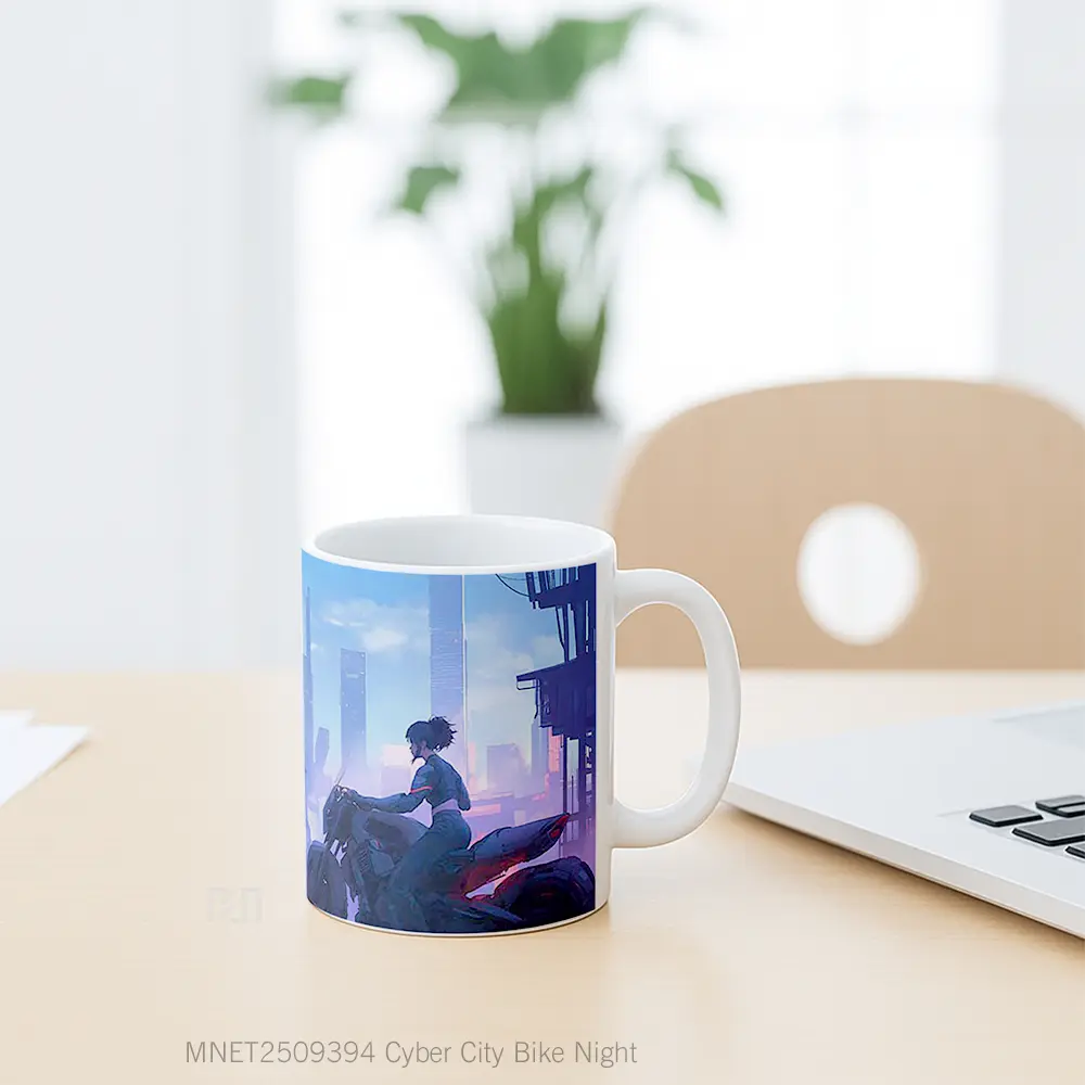 Cyber City Bike Night Mug MNET2509394 - All-side / Desain