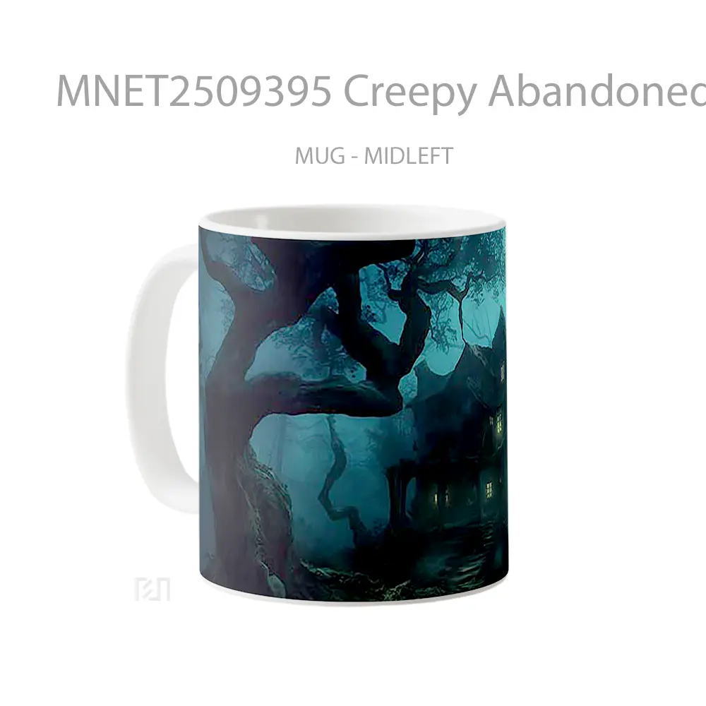 Creepy Abandoned House Dark Forest Mug MNET2509395 - All-side / Desain