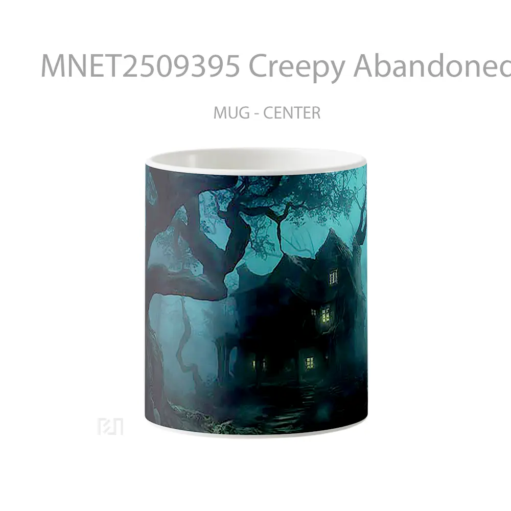 Creepy Abandoned House Dark Forest Mug MNET2509395 - All-side / Desain