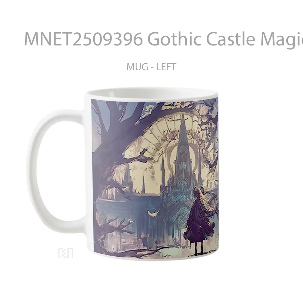 Gothic Castle Magical Atmosphere Mysterious Girl Mug MNET2509396 - All-side / Desain