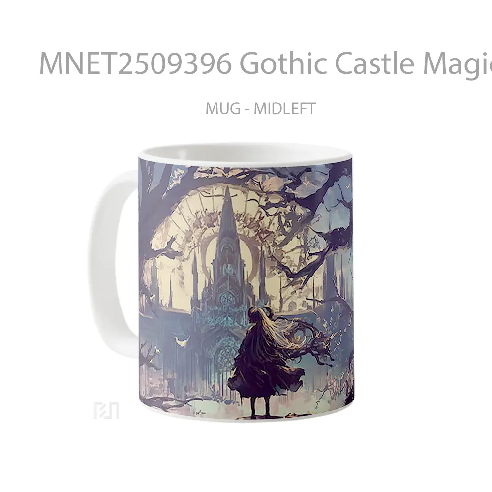 Gothic Castle Magical Atmosphere Mysterious Girl Mug MNET2509396 - All-side / Desain