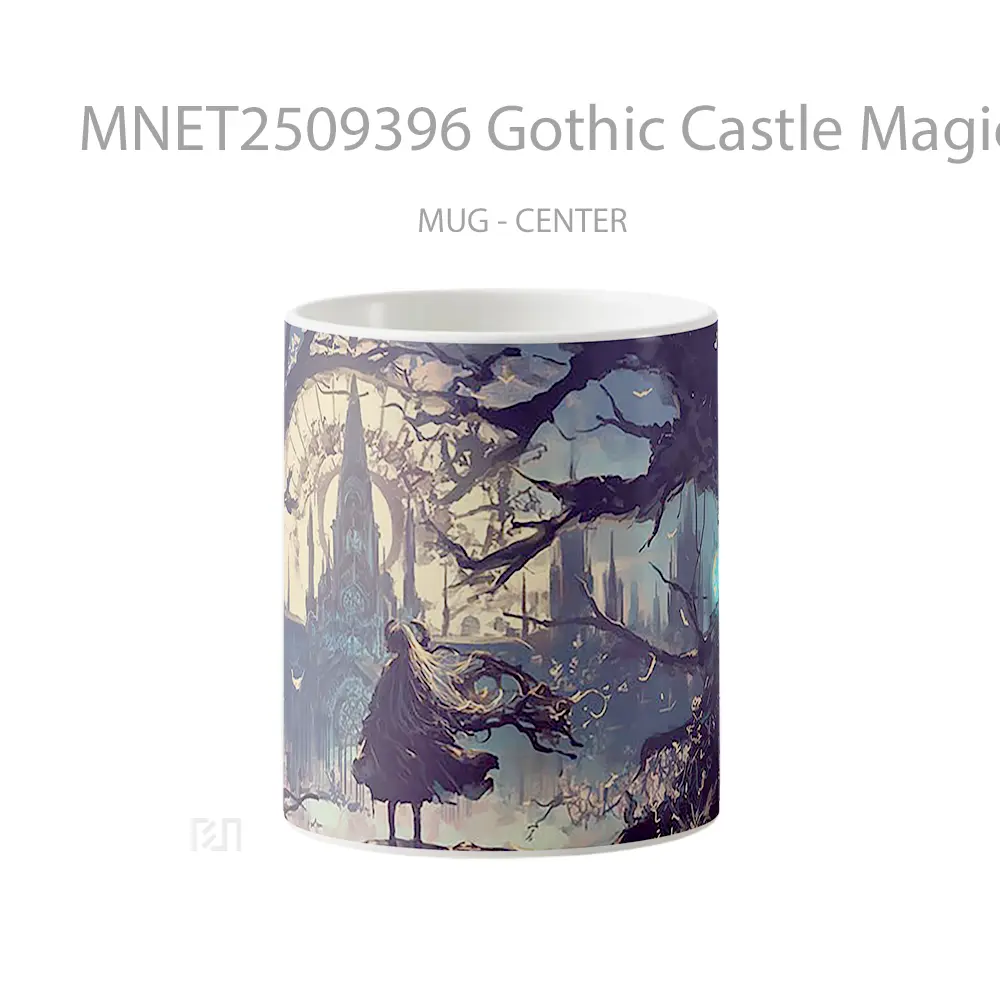 Gothic Castle Magical Atmosphere Mysterious Girl Mug MNET2509396 - All-side / Desain