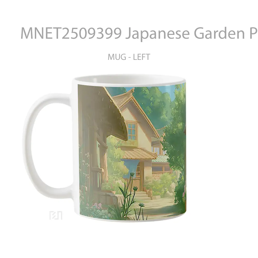 Japanese Garden Peaceful Village Mug MNET2509399 - All-side / Desain