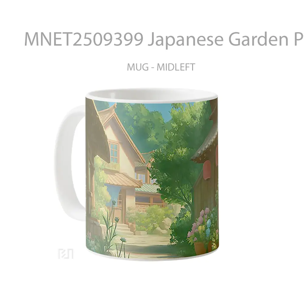 Japanese Garden Peaceful Village Mug MNET2509399 - All-side / Desain