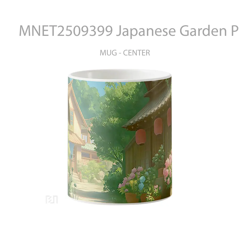 Japanese Garden Peaceful Village Mug MNET2509399 - All-side / Desain