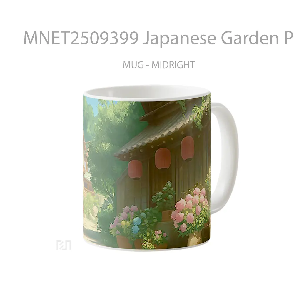Japanese Garden Peaceful Village Mug MNET2509399 - All-side / Desain