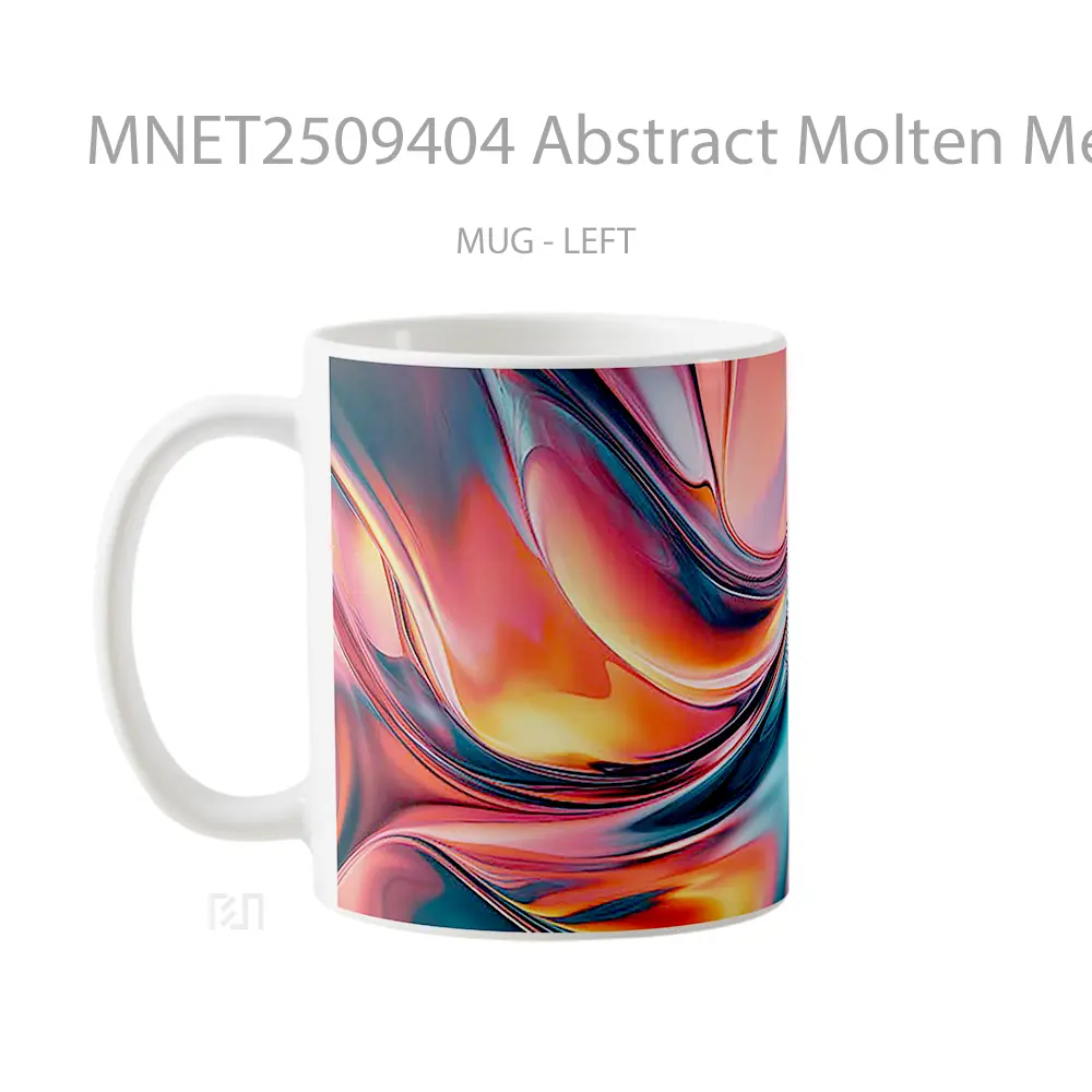 Abstract Molten Metal Mug MNET2509404 - All-side / Desain