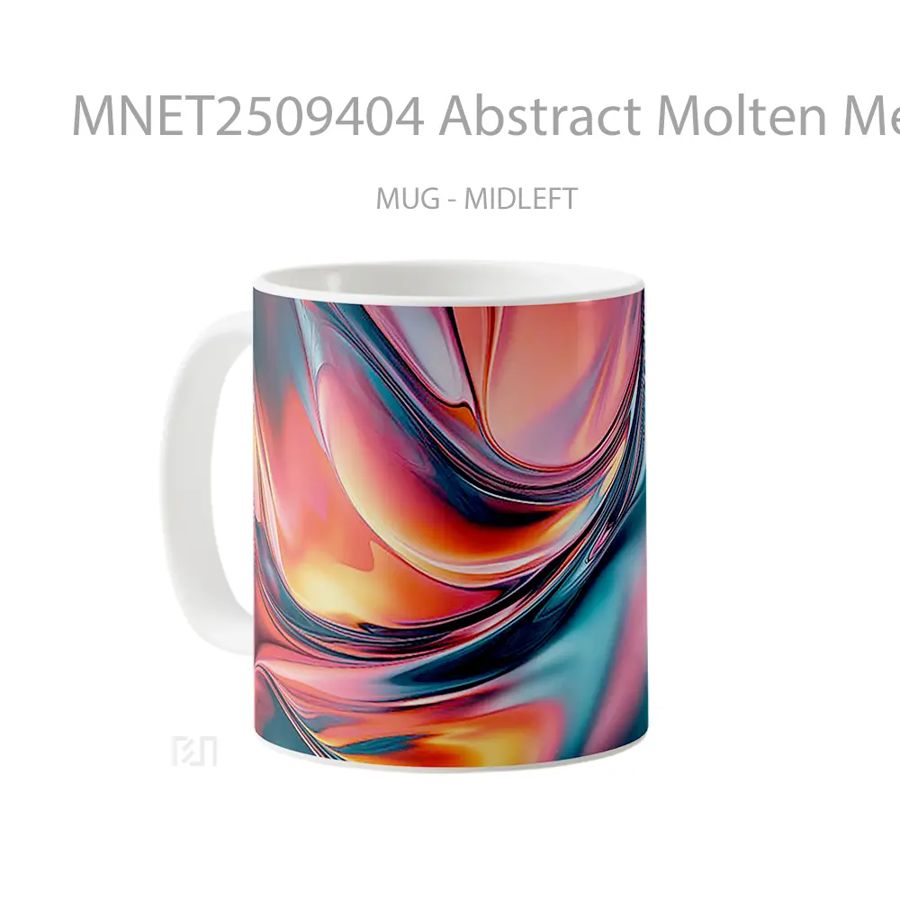 Abstract Molten Metal Mug MNET2509404 - All-side / Desain