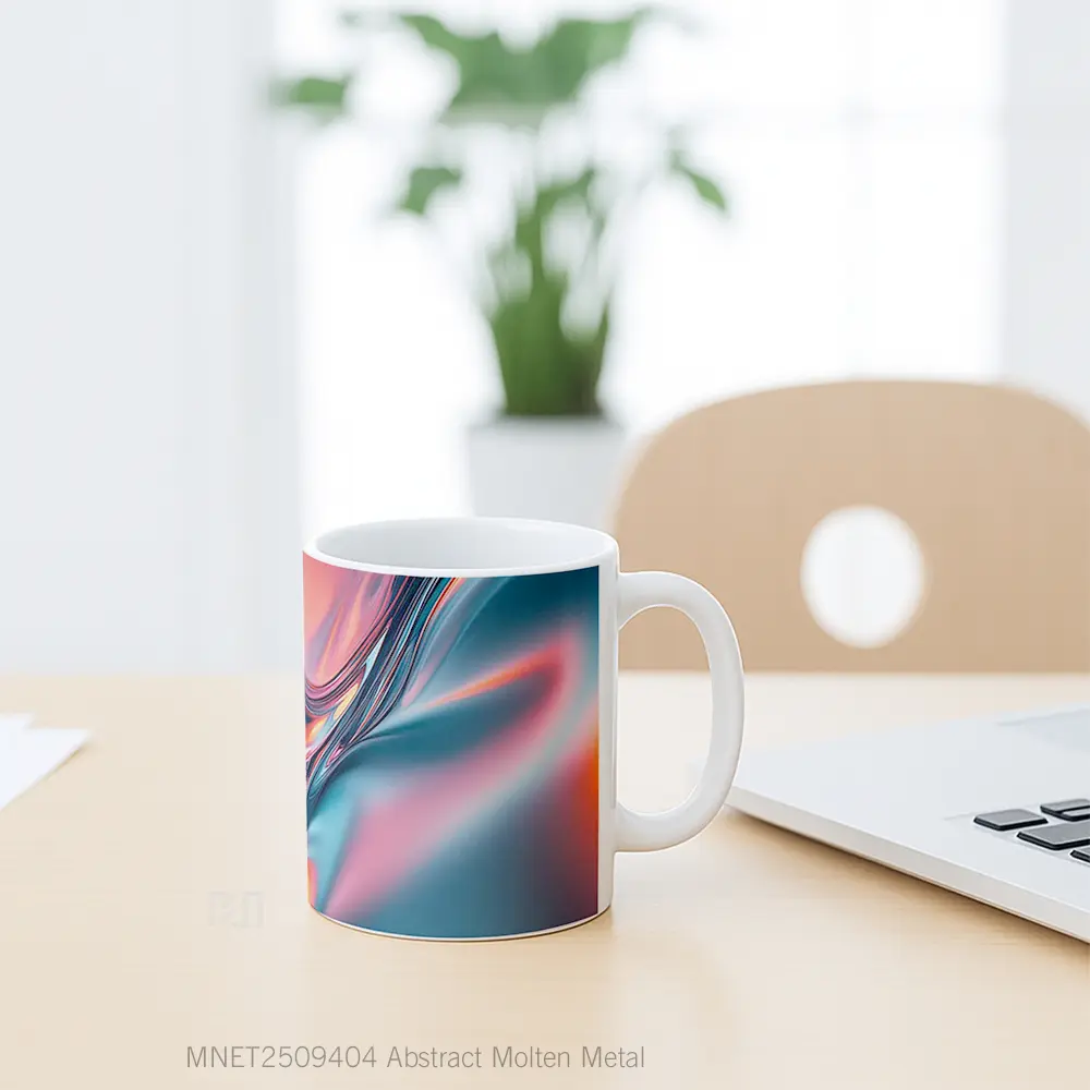 Abstract Molten Metal Mug MNET2509404 - All-side / Desain