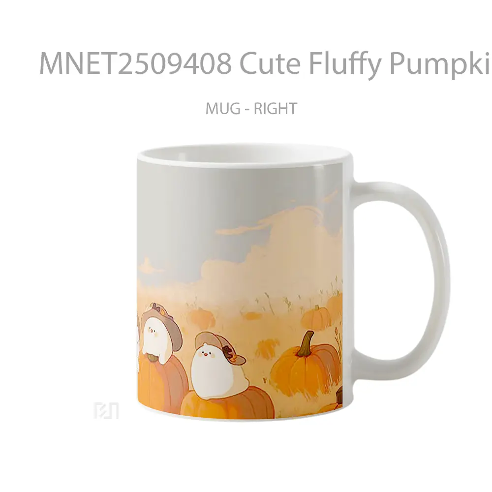 Cute Fluffy Pumpkins Fall Aesthetic Mug MNET2509408