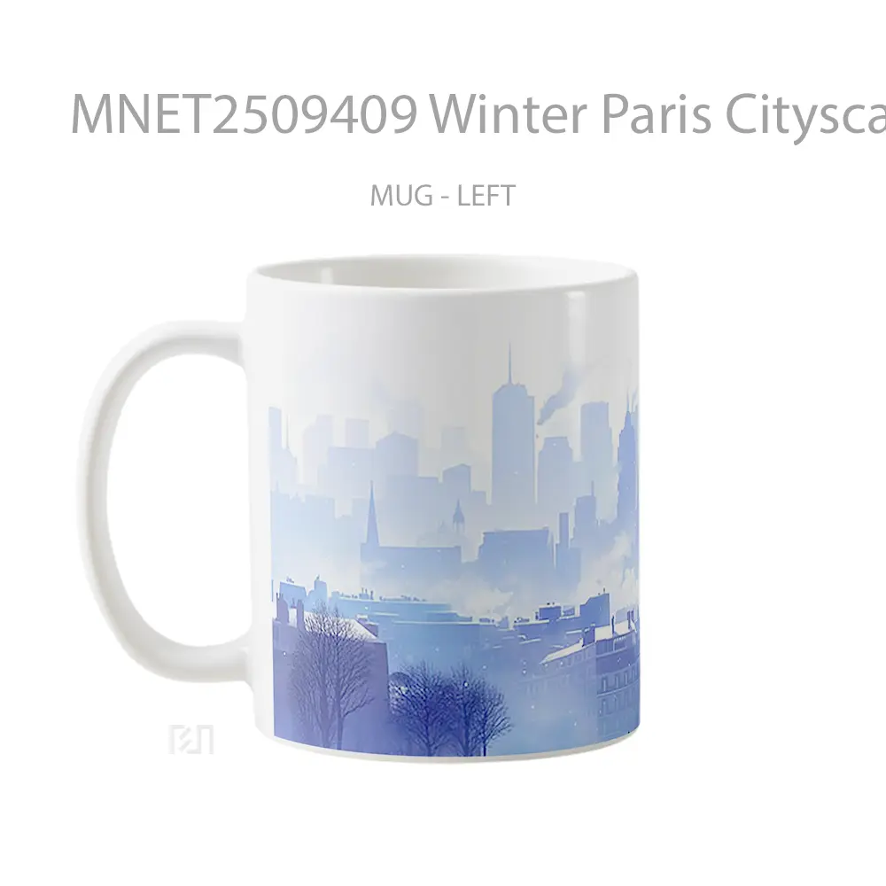 Winter Paris Cityscape Mug MNET2509409 - All-side / Desain