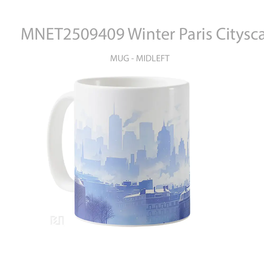 Winter Paris Cityscape Mug MNET2509409 - All-side / Desain