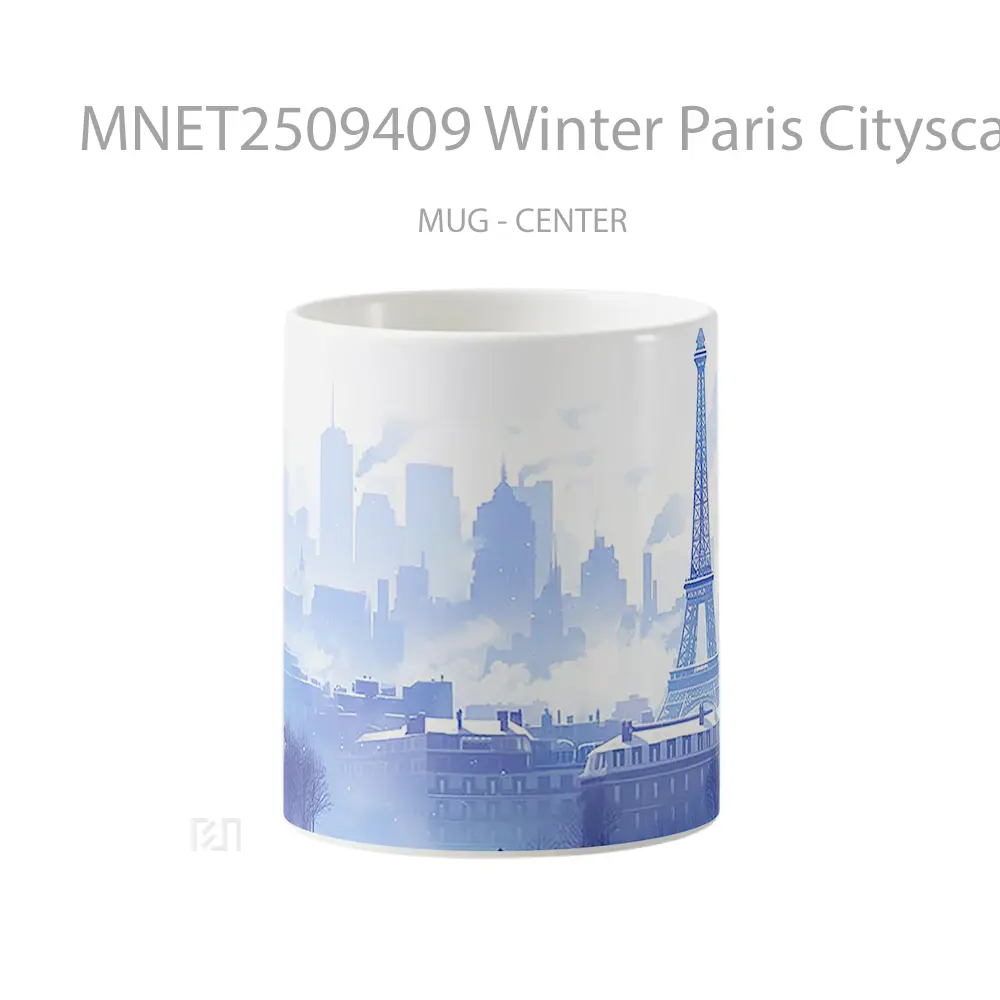 Winter Paris Cityscape Mug MNET2509409 - All-side / Desain