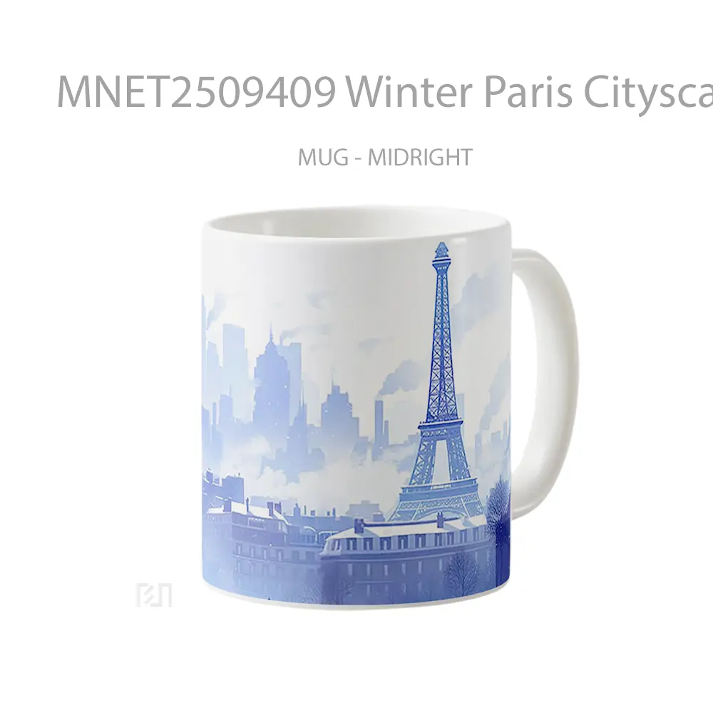 Winter Paris Cityscape Mug MNET2509409 - All-side / Desain