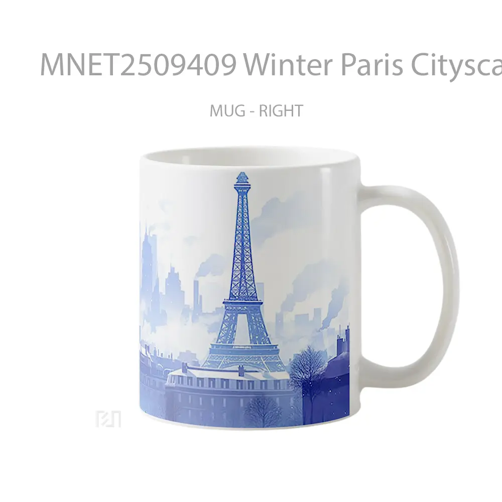 Winter Paris Cityscape Mug MNET2509409