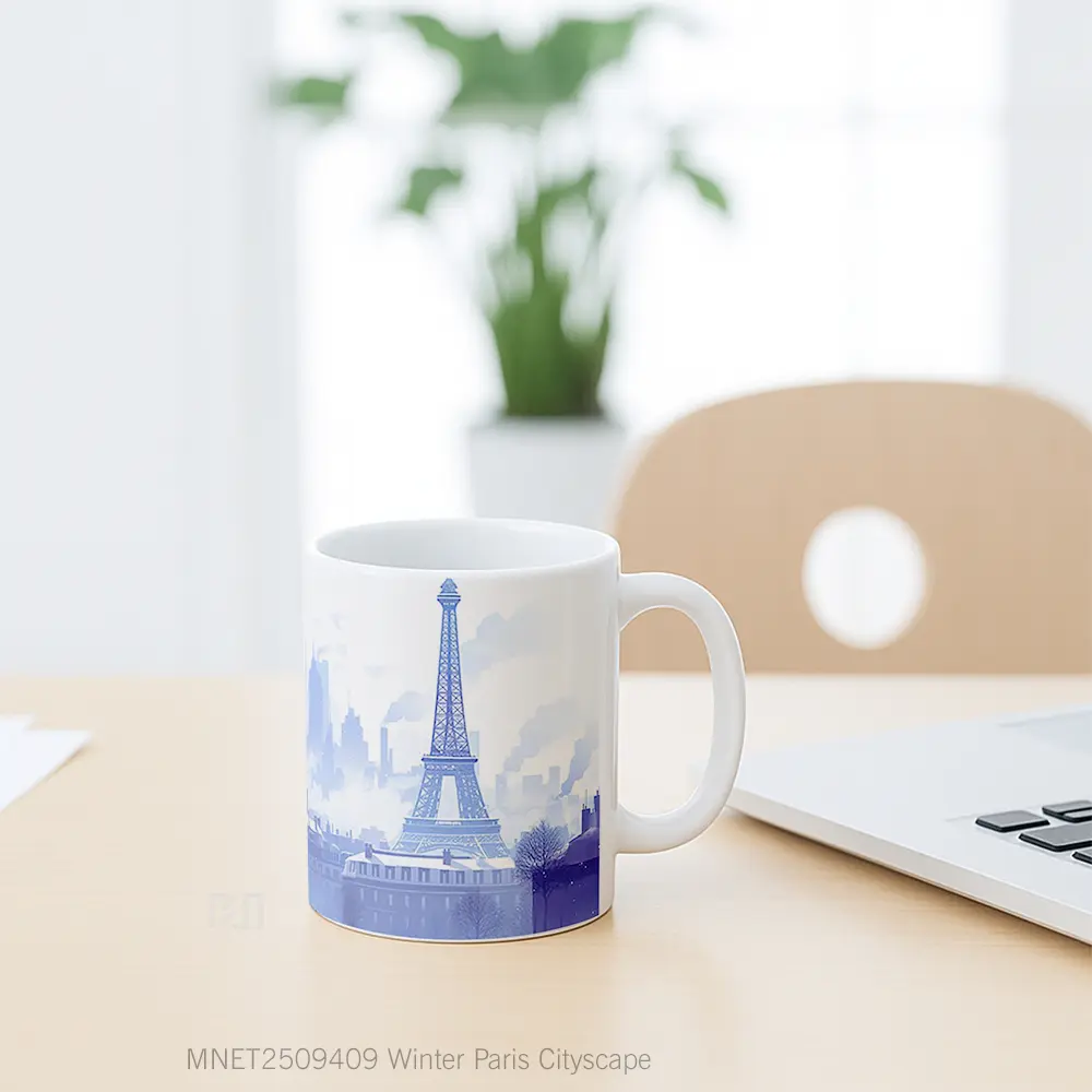 Winter Paris Cityscape Mug MNET2509409 - All-side / Desain