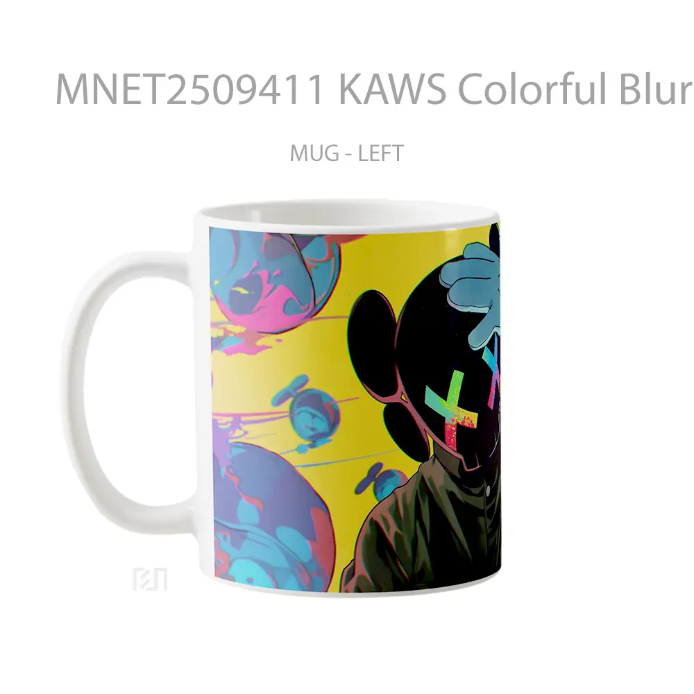 Kaws Colorful Blurred Mug MNET2509411 - All-side / Desain