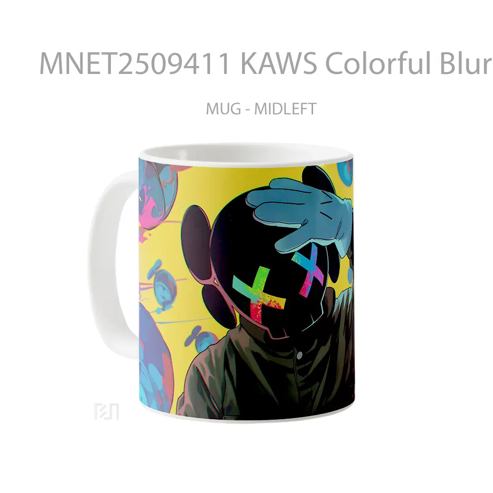 Kaws Colorful Blurred Mug MNET2509411 - All-side / Desain