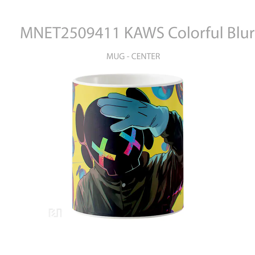 Kaws Colorful Blurred Mug MNET2509411 - All-side / Desain