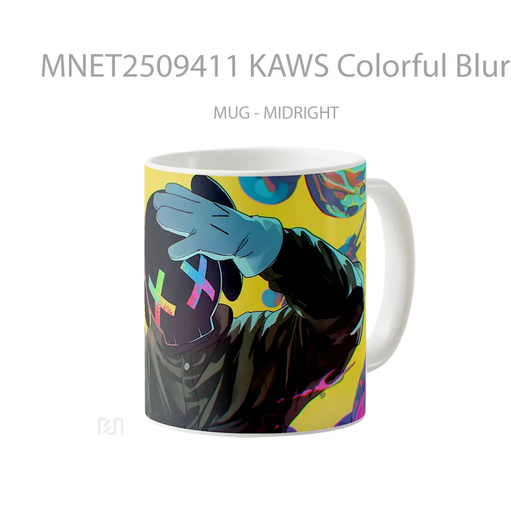 Kaws Colorful Blurred Mug MNET2509411 - All-side / Desain