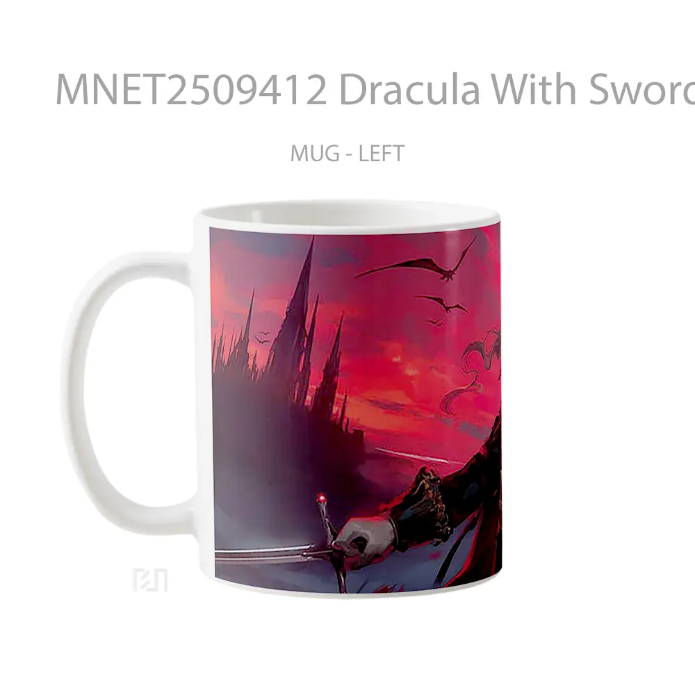 Dracula With Sword Red Mug MNET2509412 - All-side / Desain
