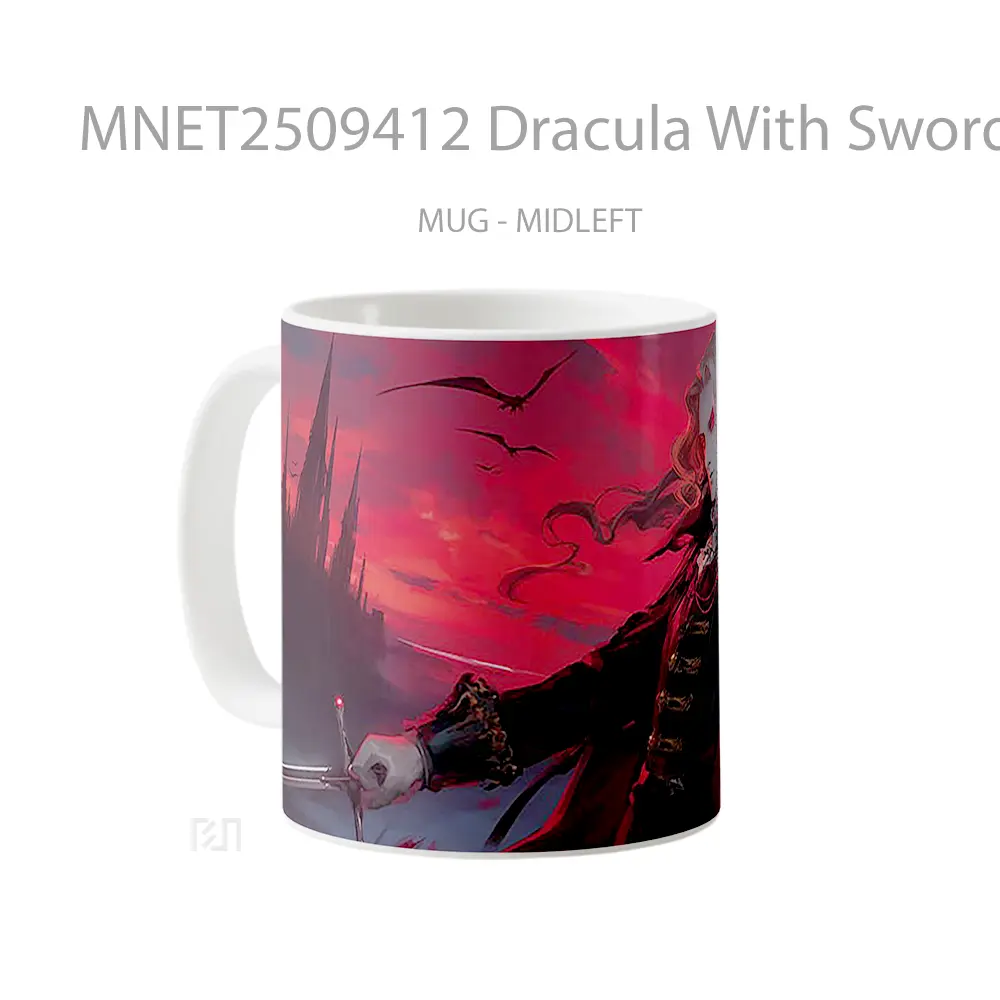 Dracula With Sword Red Mug MNET2509412 - All-side / Desain