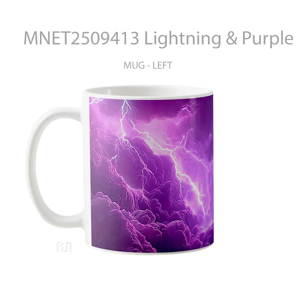Lightning & Purple Clouds Mug MNET2509413 - All-side / Desain
