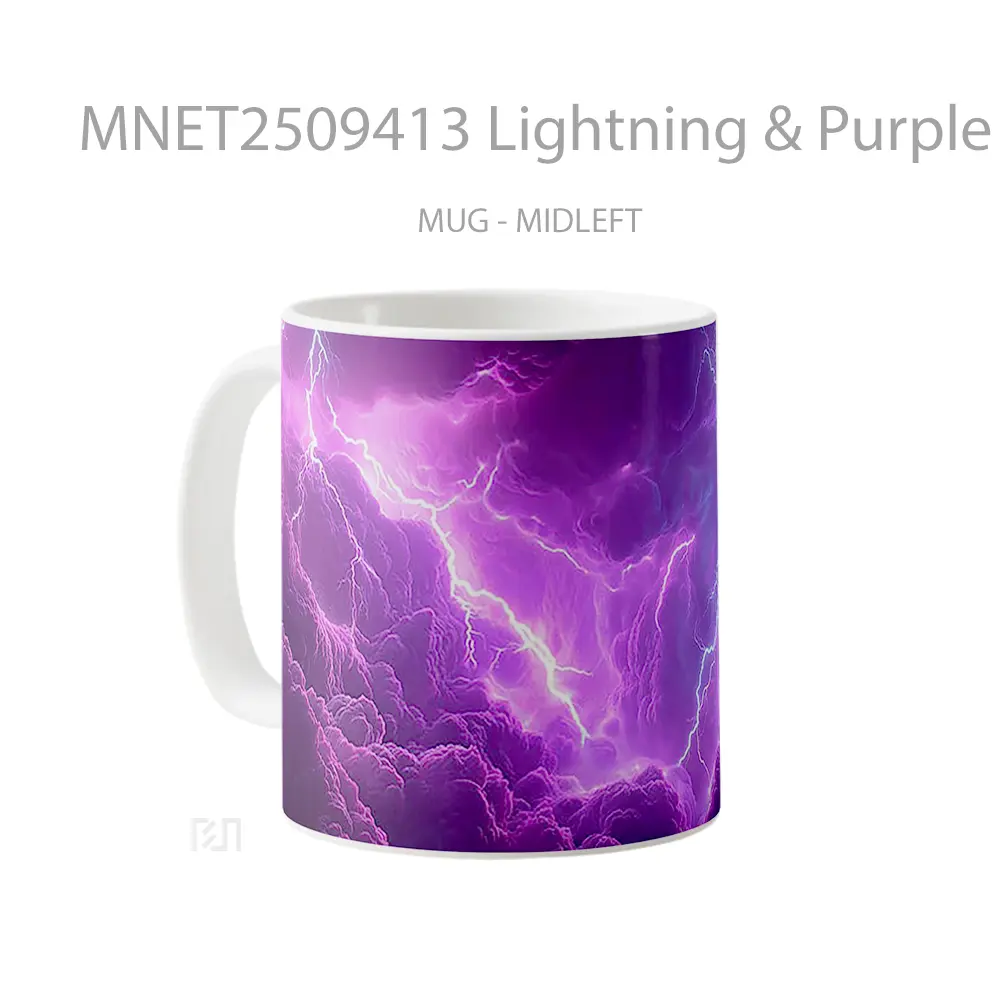 Lightning & Purple Clouds Mug MNET2509413 - All-side / Desain