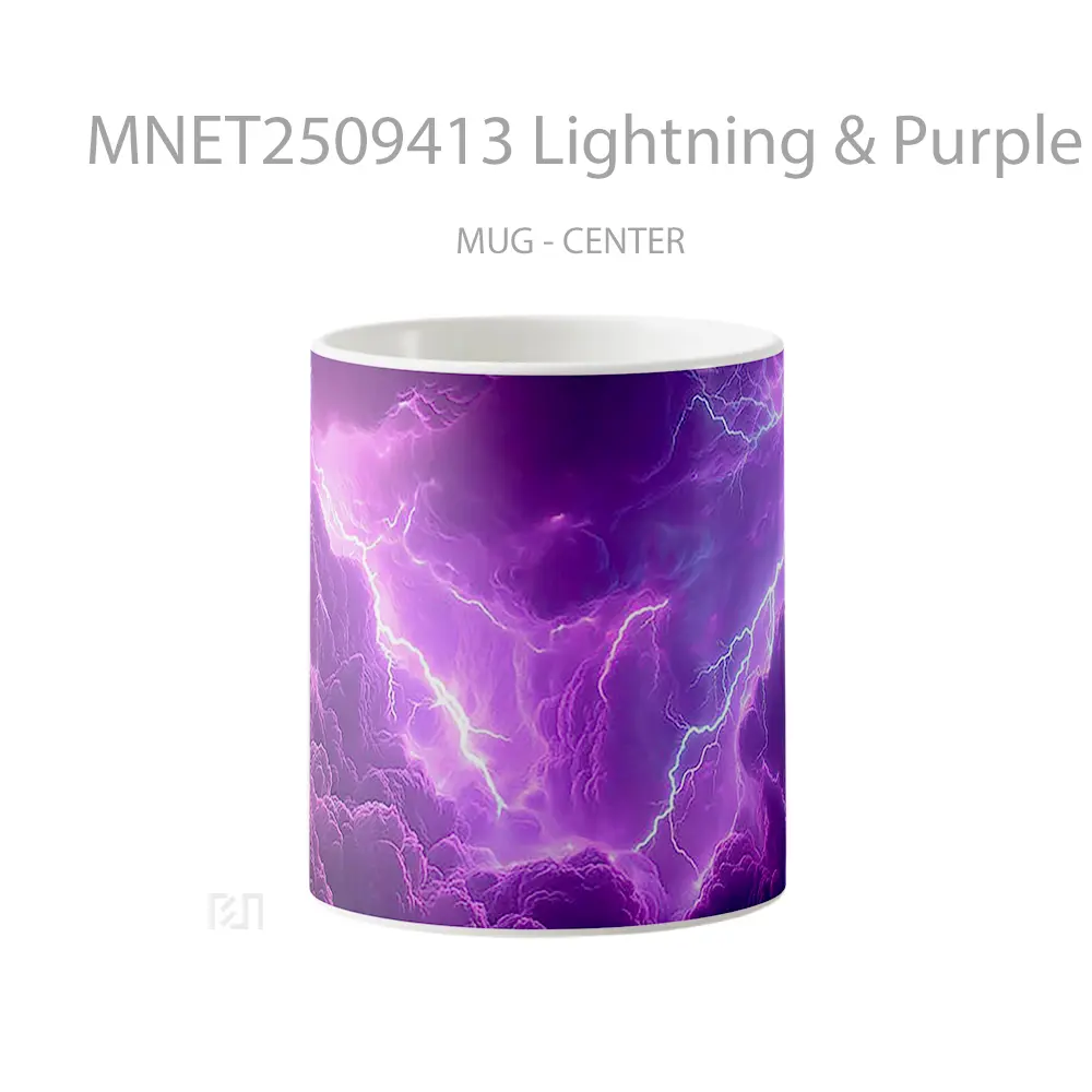Lightning & Purple Clouds Mug MNET2509413 - All-side / Desain