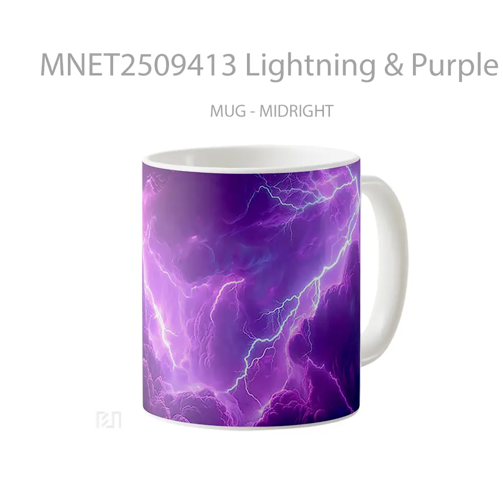 Lightning & Purple Clouds Mug MNET2509413 - All-side / Desain