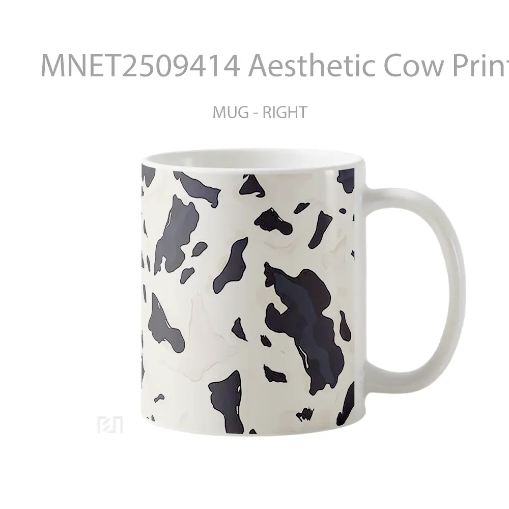 Aesthetic Cow Print Pattern Mug MNET2509414