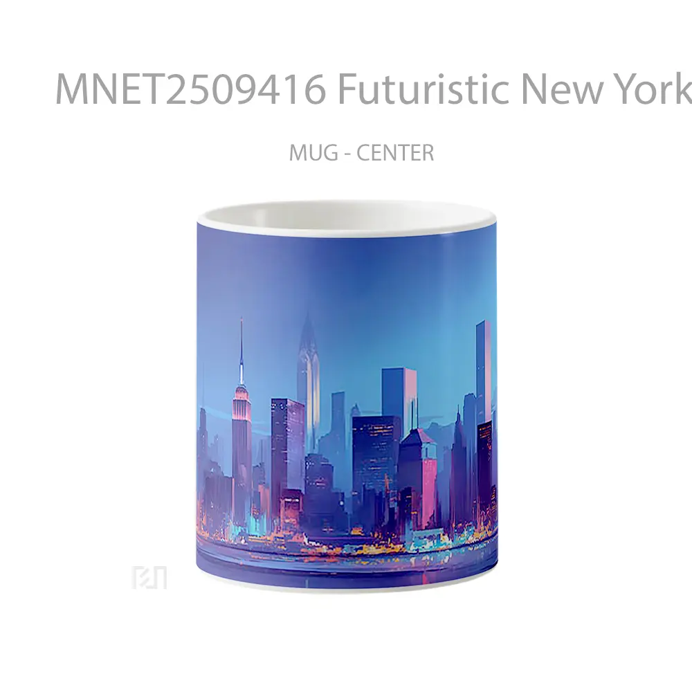 Futuristic New York Skyline Mug MNET2509416 - All-side / Desain