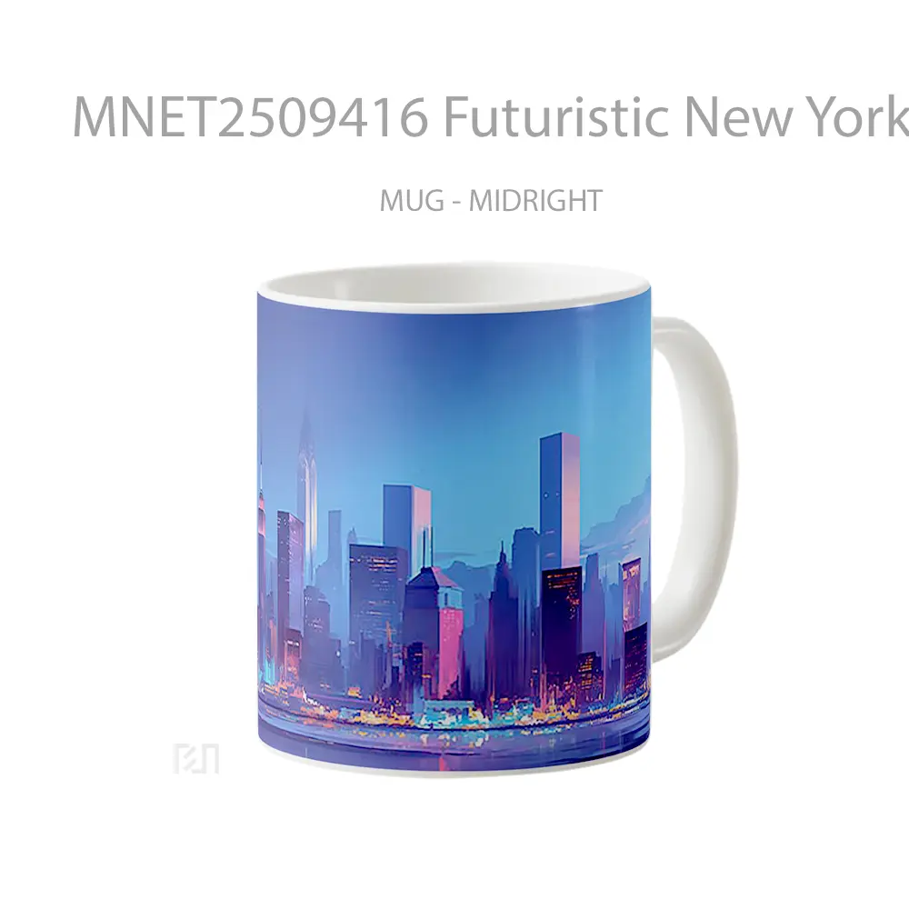 Futuristic New York Skyline Mug MNET2509416 - All-side / Desain