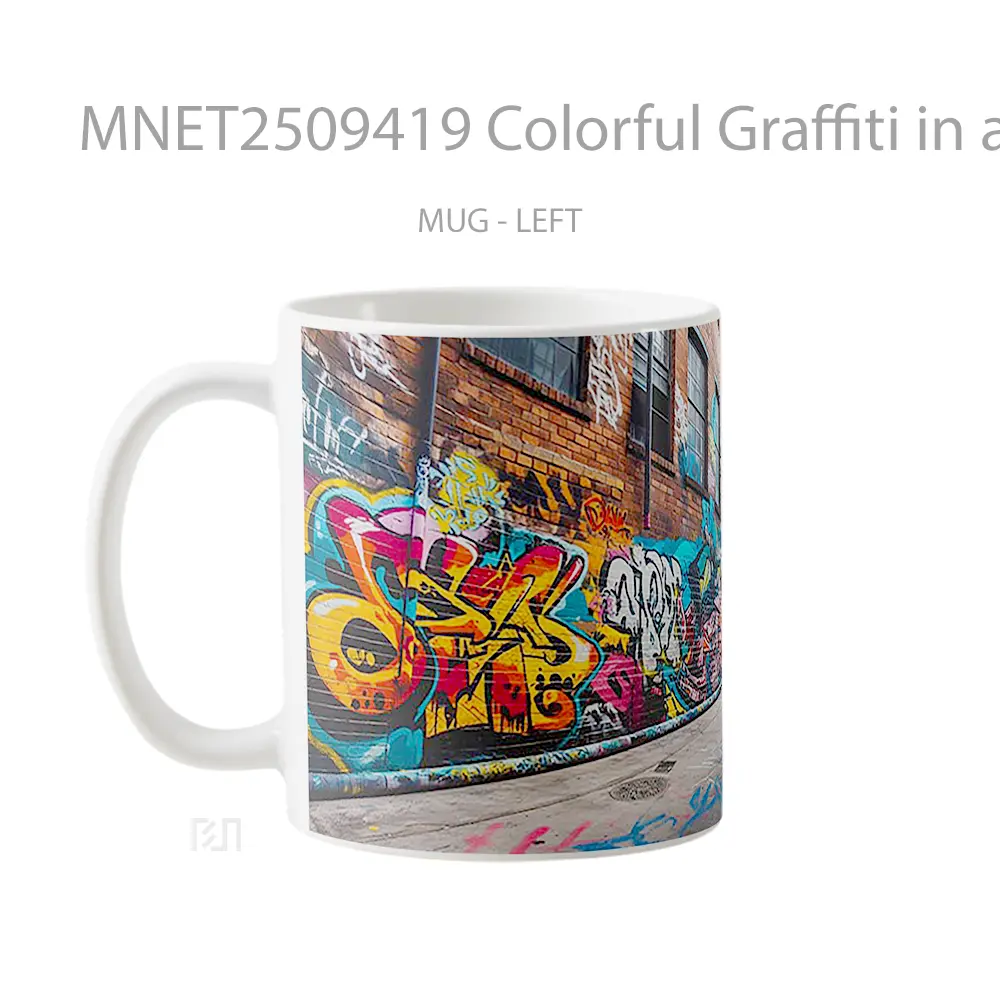 Colorful Graffiti In An Alley Mug MNET2509419 - All-side / Desain
