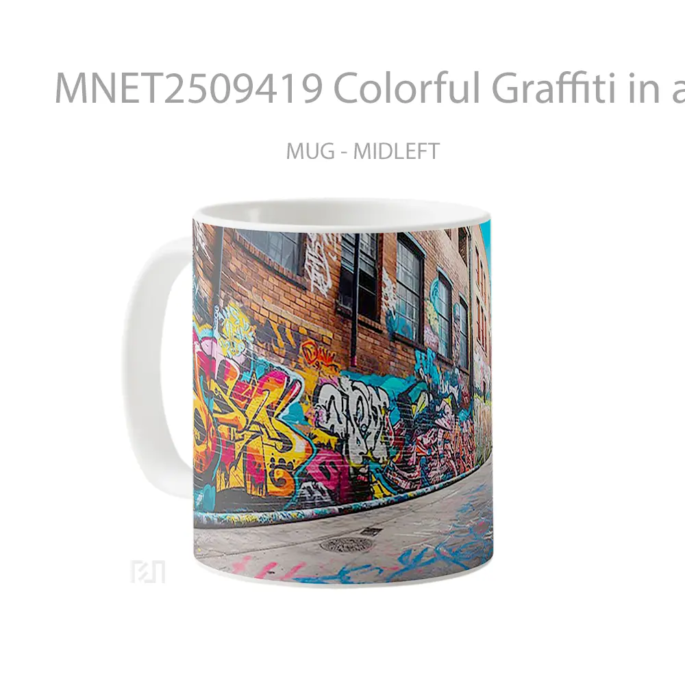 Colorful Graffiti In An Alley Mug MNET2509419 - All-side / Desain
