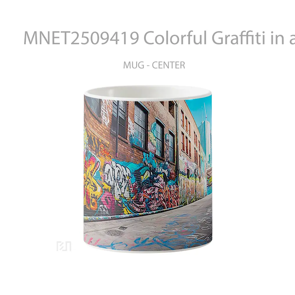 Colorful Graffiti In An Alley Mug MNET2509419 - All-side / Desain