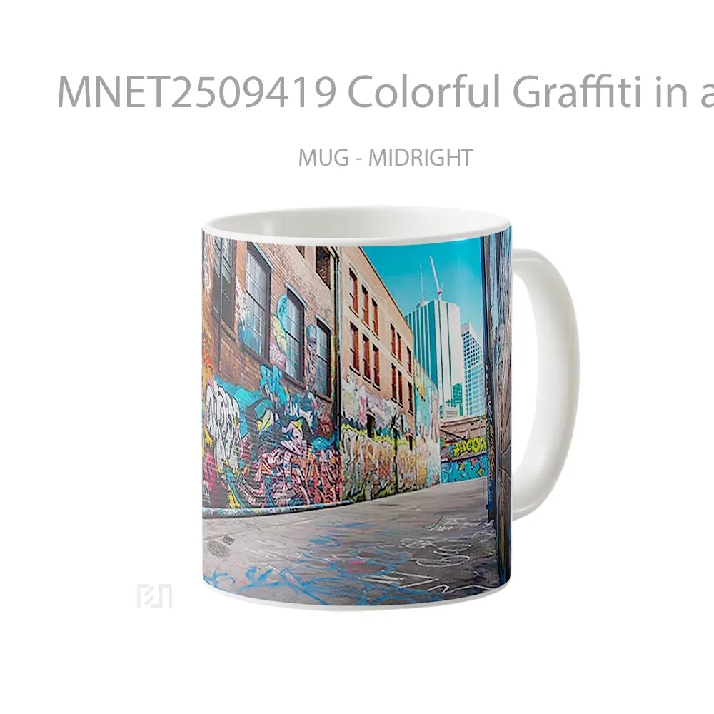 Colorful Graffiti In An Alley Mug MNET2509419 - All-side / Desain