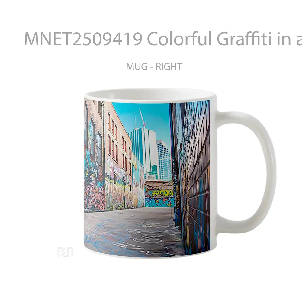 Colorful Graffiti In An Alley Mug MNET2509419