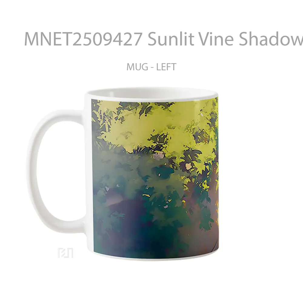Sunlit Vine Shadow Texture Mug MNET2509427 - All-side / Desain