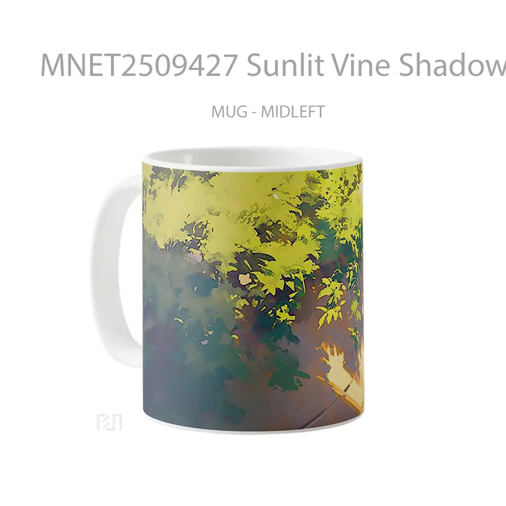 Sunlit Vine Shadow Texture Mug MNET2509427 - All-side / Desain