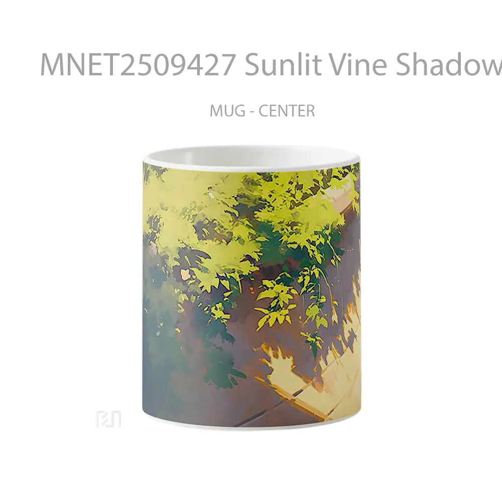 Sunlit Vine Shadow Texture Mug MNET2509427 - All-side / Desain