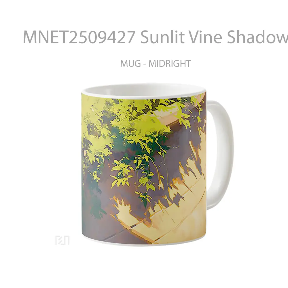 Sunlit Vine Shadow Texture Mug MNET2509427 - All-side / Desain